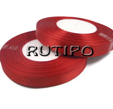 8055 Satin ribbon, red, 1.25cm * 1m