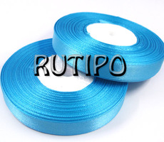 8103 Blue satin ribbon, 1.25cm * 32.5m (reel)