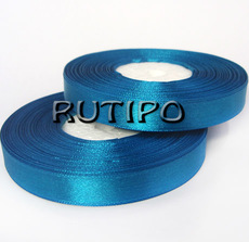 8097 Satin ribbon dark turquoise, 1.25cm * 32.5m (reel)