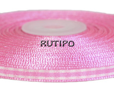 Checkered ribbon, pink, 7mm, reel (45-46m)