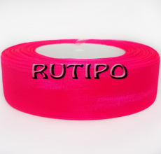Organza ribbon bright pink, 2.5cm * 45m