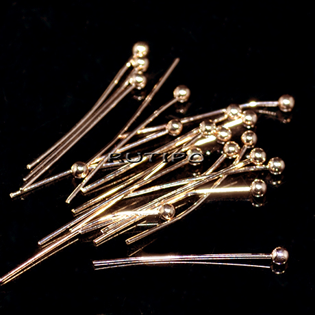 20шт, Пины с шариком Light Rose gold 20мм