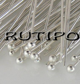 20шт, Пины с шариком Silver, 35мм