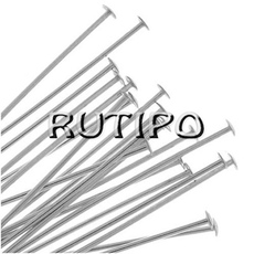 Pins Platinum color, 35mm, 20pcs