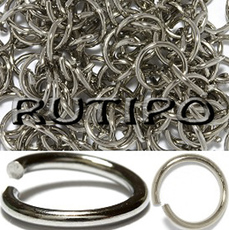 Open Jump Rings Platinum color 7*0.8mm, 2g
