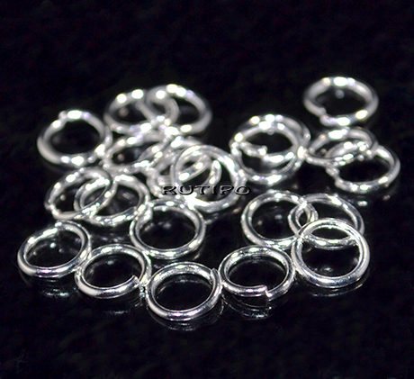 50шт, Колечки мед.сталь Silver Plated 6*0.8мм