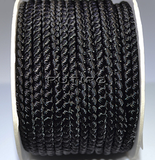 Cord Milan braided Black 3.5mm, 1m