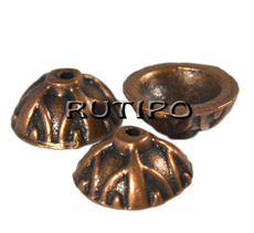 Antique copper Bead Cap 9*4mm, 100pcs