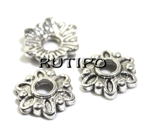 Bead Cap Antique Silver 8*2mm, pcs