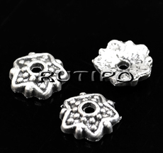 Antique silver Bead Cap 8*2mm, pcs
