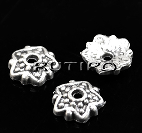 Antique silver Bead Cap 8*2mm, pcs