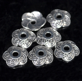 Bead Caps Antique Silver 8*2mm, pcs.