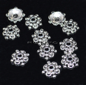 Bead Cap Antique Silver 8*3mm, pcs