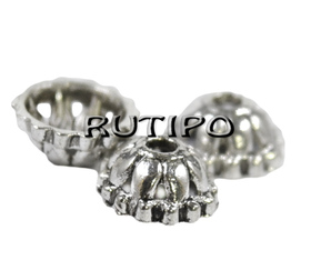 Antique Silver Bead Cap 8*5mm, pcs