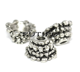 Antique Silver Bead Cap, 8*5mm, pcs