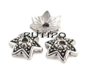 Antique Silver Bead Cap 9mm, pcs