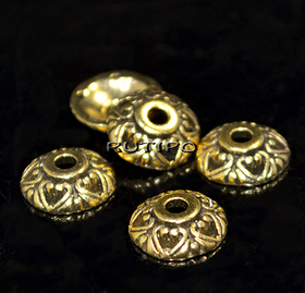 Antique gold Bead Cap 10*3mm, pcs.