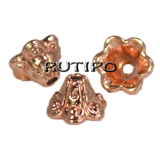 Rose gold cone, 10*9mm, pcs