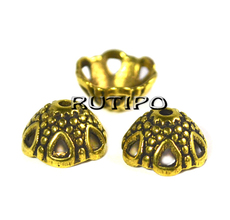 Antique gold Bead Cap, 12*7mm, pcs