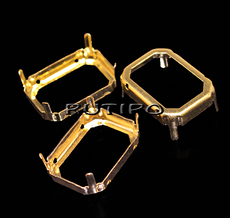 Frame Golden, rectangular 25*18mm, pcs