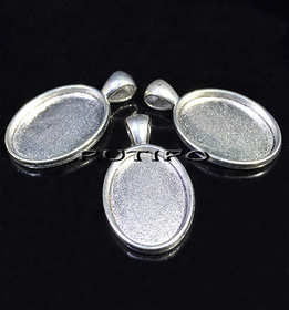 Оправа Antique Silver, для кабошона 24*18мм, шт