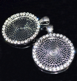 Оправа Platinum, со стразами, 25мм, шт