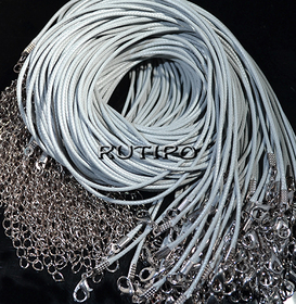 Base waxed cotton LightGrey 1.5mm*43cm, piece