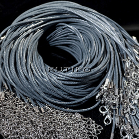 Base waxed cotton Slate Blue 1.5mm*43cm, piece