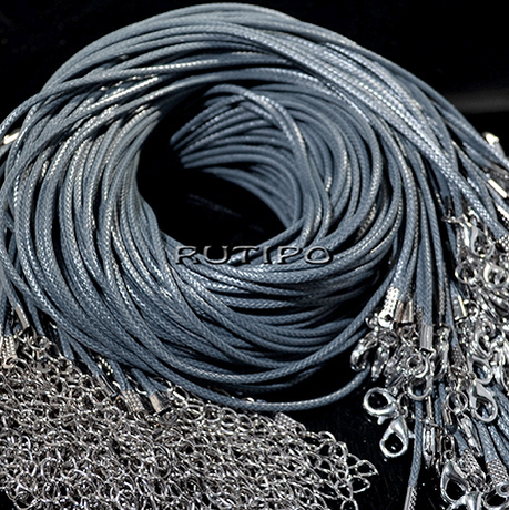Основа вощеный шнур Slate Blue 1.5мм*43см, шт