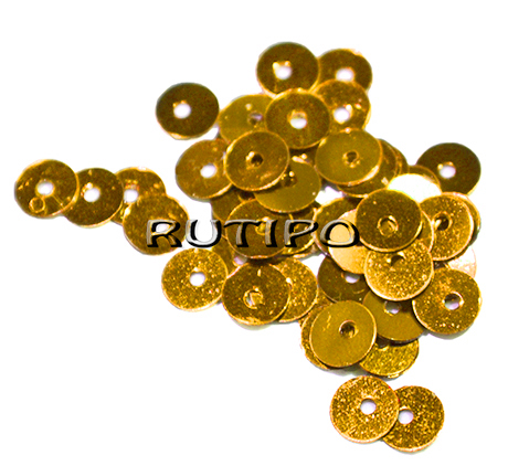 Пайетки Goldenrod 5мм, 1г (ок.150шт)