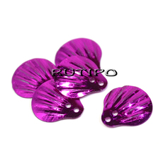 Sequins scales fuchsia 14mm, 10pcs