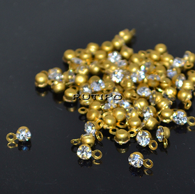 Подвеска Моностраз Golden Crystal, 5*3мм, шт