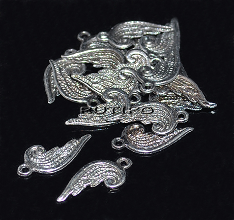 40шт, Подвески "Крыло" Gunmetal, 20*10мм