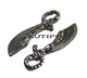 Подвеска "Сабля" Gunmetal, 25*6мм, шт 