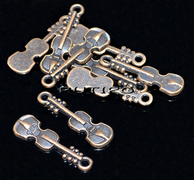 Pendant Violin 19*7mm, pcs