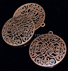 Antique copper pendant 38*35mm, pcs.