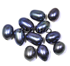 Pearls AA semi-drilled Black, 7 * 5mm, pcs