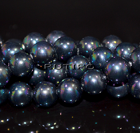 Жемчуг ShellPearl Black, 8мм, низка 40см(ок. 50шт)