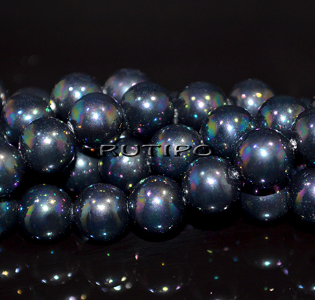 Жемчуг ShellPearl Black, 8мм, низка 40см(ок. 50шт)