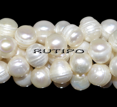 Pearl B, AntiqueWhite, 8-10mm, about 43pcs/strand