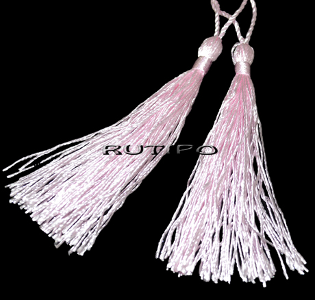 Pendant-tassel nylon Pink 80-90 * 8mm, pcs