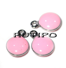 Pendant, pink, Stainless Steel, 11*8mm, pcs