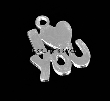 Подвеска "I Love You" мед.сталь, 14*12мм, шт