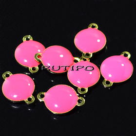 Коннектор Golden HotPink, мед.сталь, 15*10мм, шт
