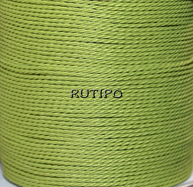 Витой вощеный шнур YellowGreen, 1мм, м