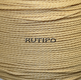 Twisted waxed cord Tan, 1mm, m