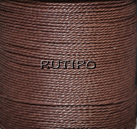 Twisted waxed cord SaddleBrown, 1mm, m