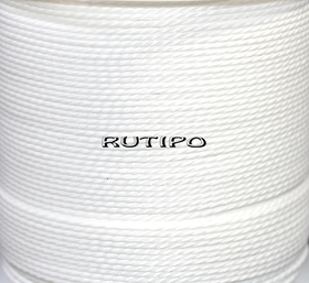 Twisted waxed cord White, 1mm, m