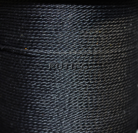 Twisted waxed cord Black, 1mm, m