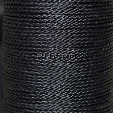 Twisted waxed cord Black, 1.5mm, m